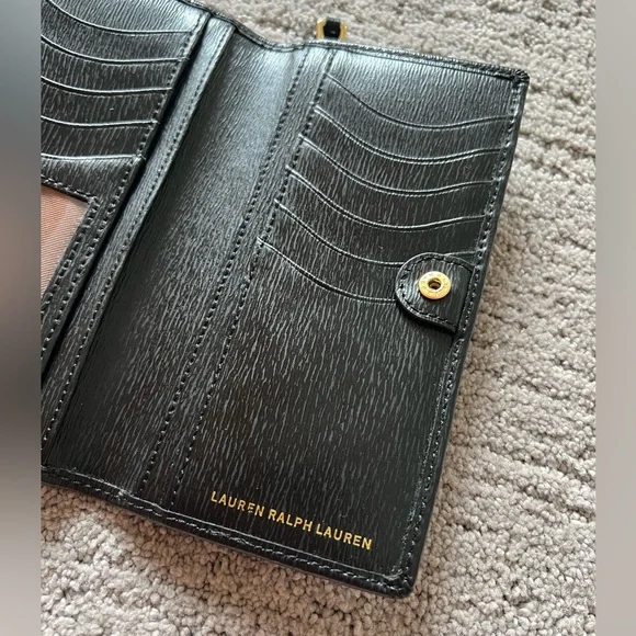 Ralph Lauren Black Wallet with Gold Emblem - Picture 10 of 16